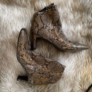 Free people snake skin booties
